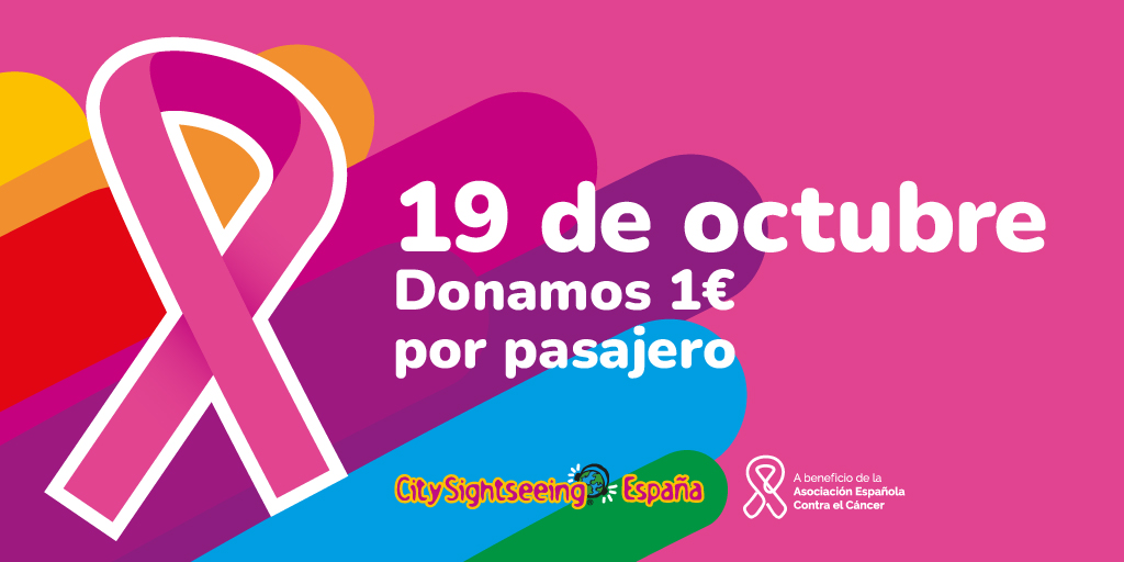 La inversión en investigación y una detección temprana son esenciales. Por esto, donaremos 1€ por cada pasajero que se suba a cualquiera de nuestros tours durante el día 19 de octubre. Puedes donar directamente a @contraelcanceres a través del código Bizum 11244.
