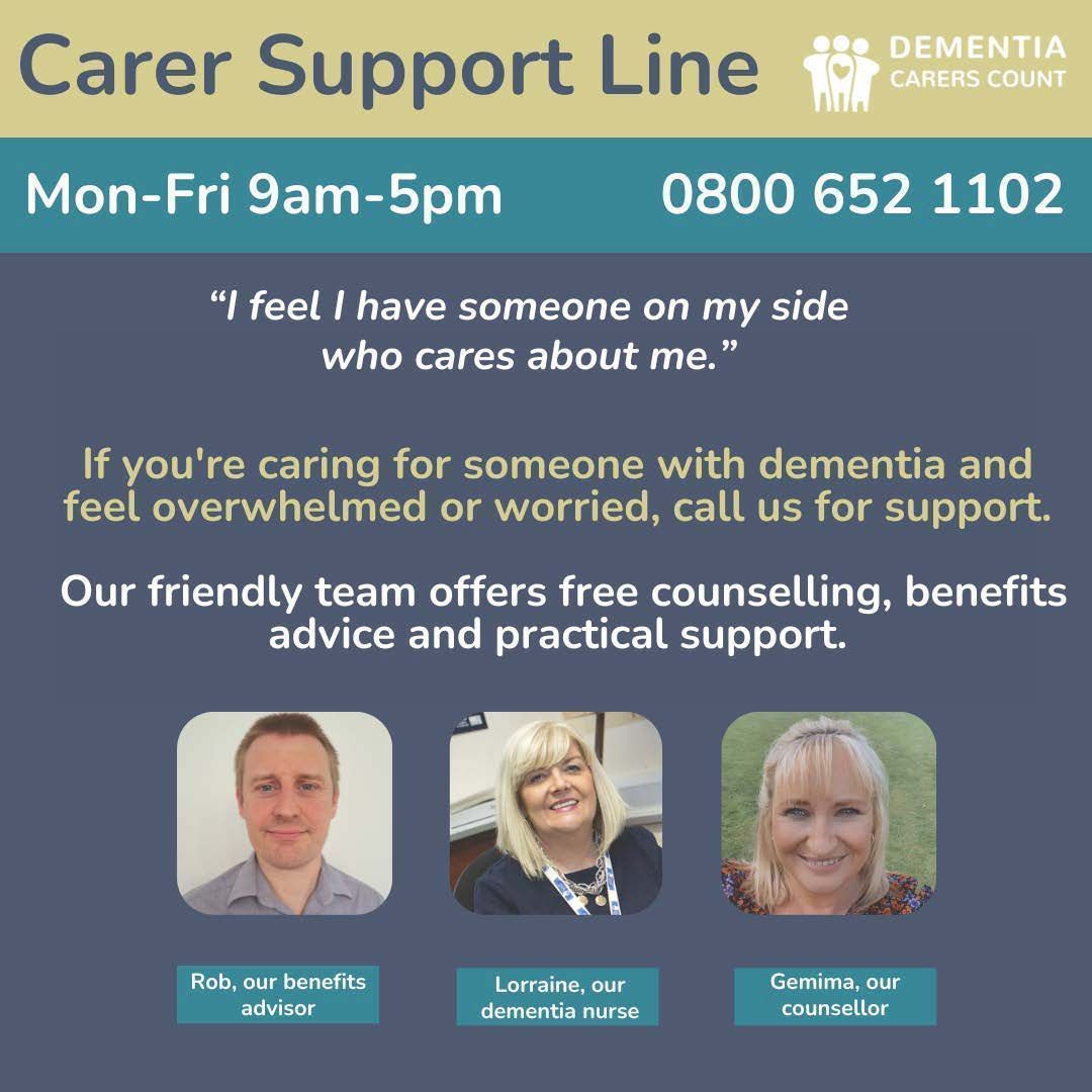 Only 29% of #dementia #carers feel adequately supported, often left feeling "ignored" or that they "don't matter", our latest research shows. If you are feeling overwhelmed or worried about your emotional health and finances, call us today on 0800 652 1102, Mon-Fri, 9am-5pm