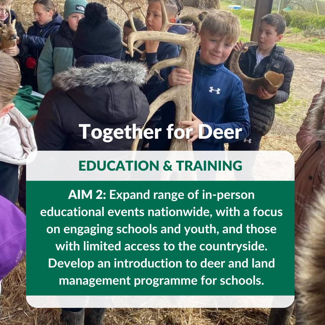 BritishDeerSoc's tweet photo. We’re expanding our educational events nationwide, focusing on schools, youth, and those with limited countryside access. 

Explore our Strategy: https://t.co/e0xOqwLxab

#TogetherForDeer #DeerEducation #EnvironmentalEducation https://t.co/aLZNsJjhVo