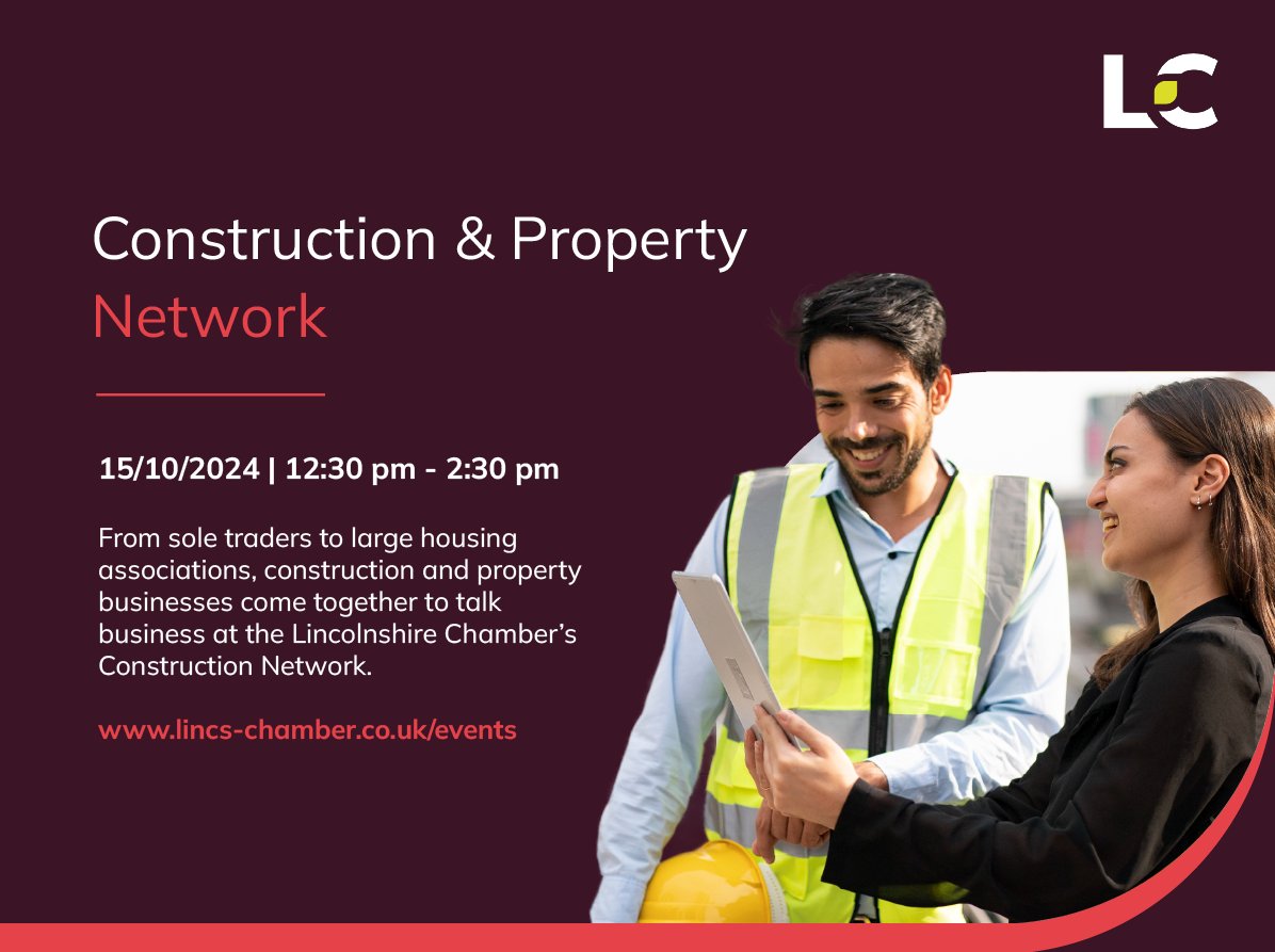 🚨 Last chance to book! 🚨

Join us tomorrow at the Lincolnshire Construction &amp; Property Network event!

📅 October 15, 2024
⏰ 12:30 PM – 2:30 PM
📍 Simons Design, Lincoln

Don’t miss out—register now!  lincs-chamber.co.uk/events/lincoln…
