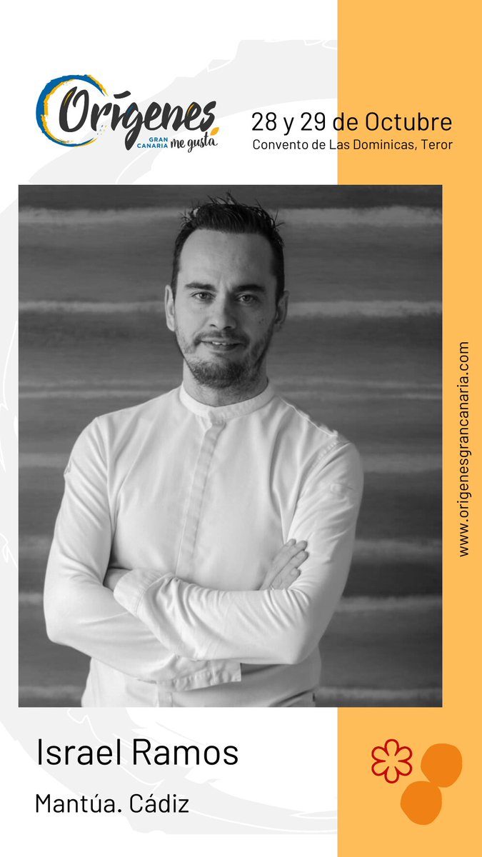 En #OrigenesGranCanaria <a href="/IsraelR_Mantua/">Israel Ramos</a> expondrá la sutileza de su cocina y su especial relación con las pequeñas bodegas de Jerez y otros productores de Cádiz, en <a href="/MantuaIR/">Mantúa ⭐️</a>
ÚLTIMAS PLAZAS👉🏼i.mtr.cool/uktxdkkdpc
<a href="/GranCanariaCab/">Cabildo Gran Canaria</a> <a href="/infecar/">Infecar Feria de Gran Canaria</a> <a href="/TurismoJerez/">Turismo Jerez</a> <a href="/comercioGC/">Desarrollo económico de Gran Canaria</a> <a href="/CamaraGCanaria/">Cámara Gran Canaria</a>