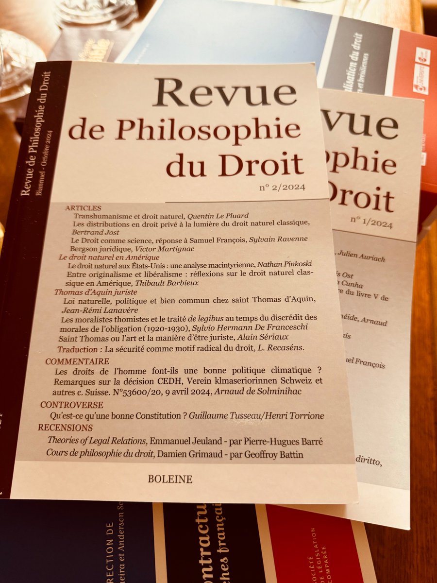 Les bijoux du 14e Salon du livre juridique.
#SLJ2024
<a href="/RevuePhiloDroit/">Revue de philosophie du droit</a>