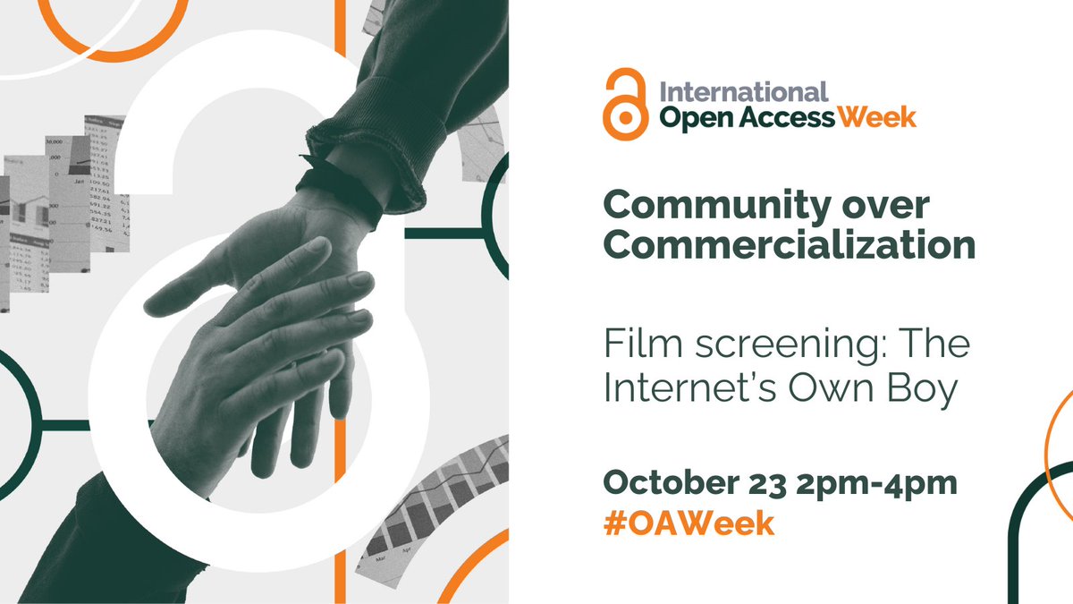 Join us on Weds 23 Oct for a screening of The Internet’s Own Boy: The Story of Aaron Swartz and look back at the tragically short life of the internet activist and open access trailblazer.

#OAWeek

eventbrite.co.uk/e/film-screeni…