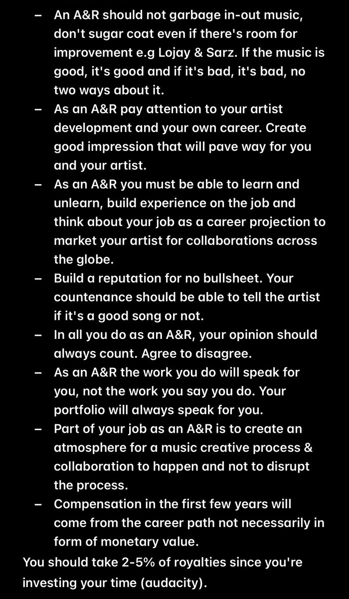 Over the last one month, every Module has been of immense impact! A lot of learning and unlearning for me as an A&amp;R, Talent Manager from the last 2 classes that I'll be putting into practice. 

Thank you to all our faculty guests and moderator; <a href="/ohrma05/">OM’ego of the music Business!</a>, <a href="/AbaasaR/">a b a a s a</a>, Meche,