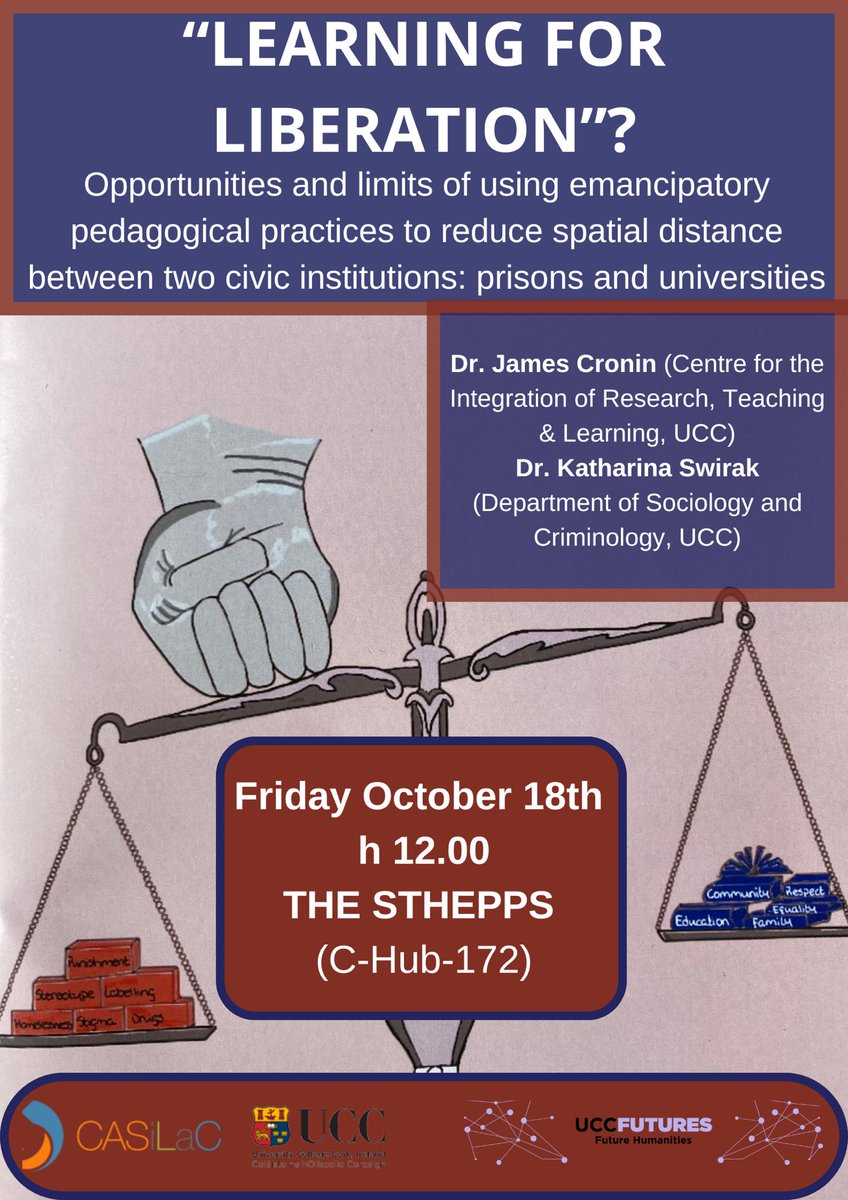 James G.R. Cronin (@jamesgrcronin) on Twitter photo <a href="/kswirak/">Katharina Swirak</a> and I will be discussing our learning from university-prison partnerships <a href="/UCC/">UCC Ireland</a> <a href="/uccsoc/">UCC Sociology & Criminology</a> <a href="/kswirak/">Katharina Swirak</a> and I will be discussing our learning from university-prison partnerships <a href="/UCC/">UCC Ireland</a> <a href="/uccsoc/">UCC Sociology & Criminology</a>