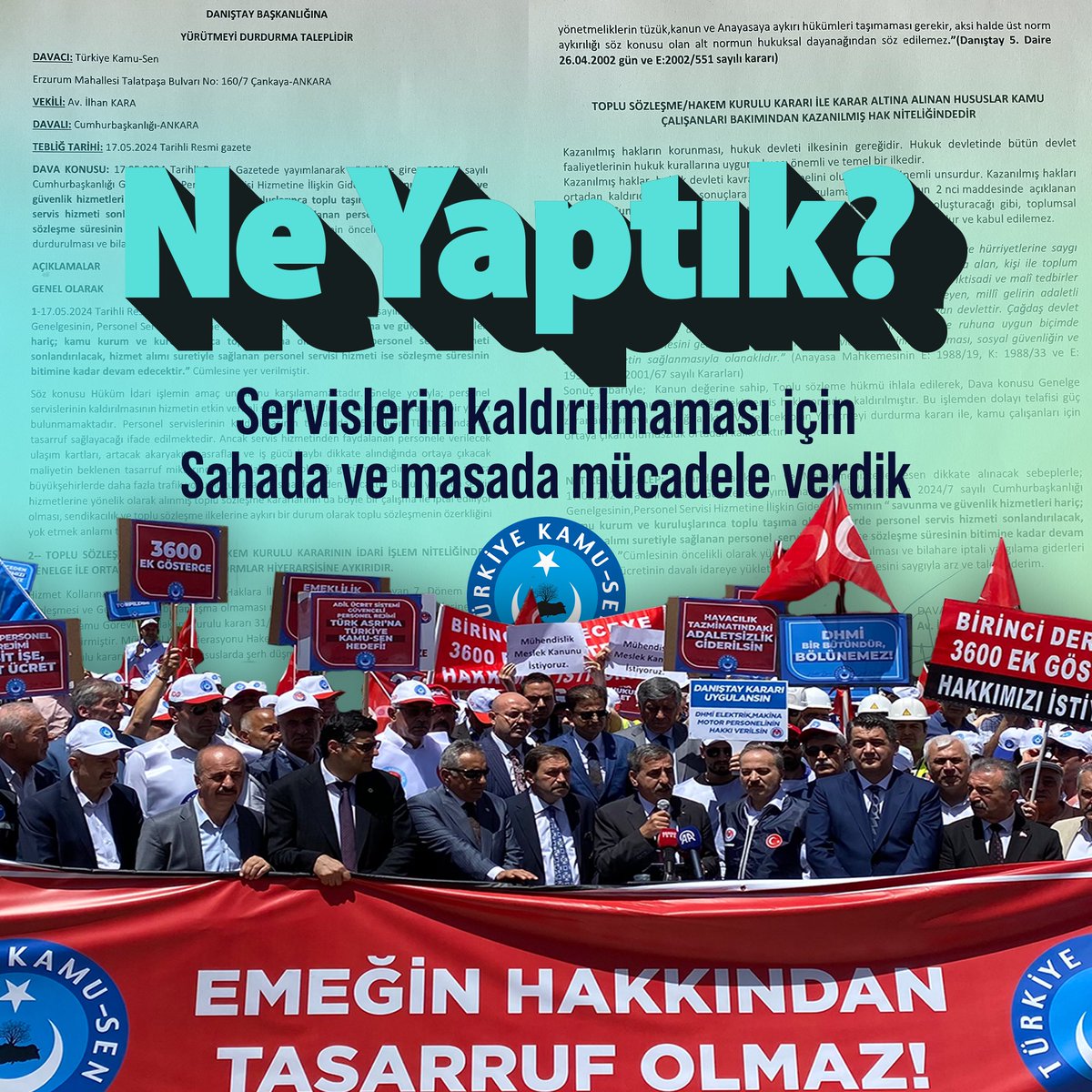 OnderKahveci's tweet photo. 📢Girişimlerimiz sonuç verdi, haklı gerekçelerimiz karşılık buldu. 

❗️Tasarruf tedbirlerine yönelik genelge ile kaldırılan kamu personel servislerinin, yaptığımız girişimler sonucunda bugün yayınlanan Cumhurbaşkanlığı İdari İşler Başkanlığı yazısı ile yeniden kamu çalışanlarının hizmetine sunulması kararlaştırıldı. 

❗️Yayınlanan yazı ile servis hizmetlerinin kaldırılmasına ilişkin olarak ortaya koyduğumuz gerekçeler Cumhurbaşkanlığı İdari İşler Başkanlığı tarafından da karşılık buldu. 

❗️Kamu çalışanları servis haklarına yeniden kavuştu.