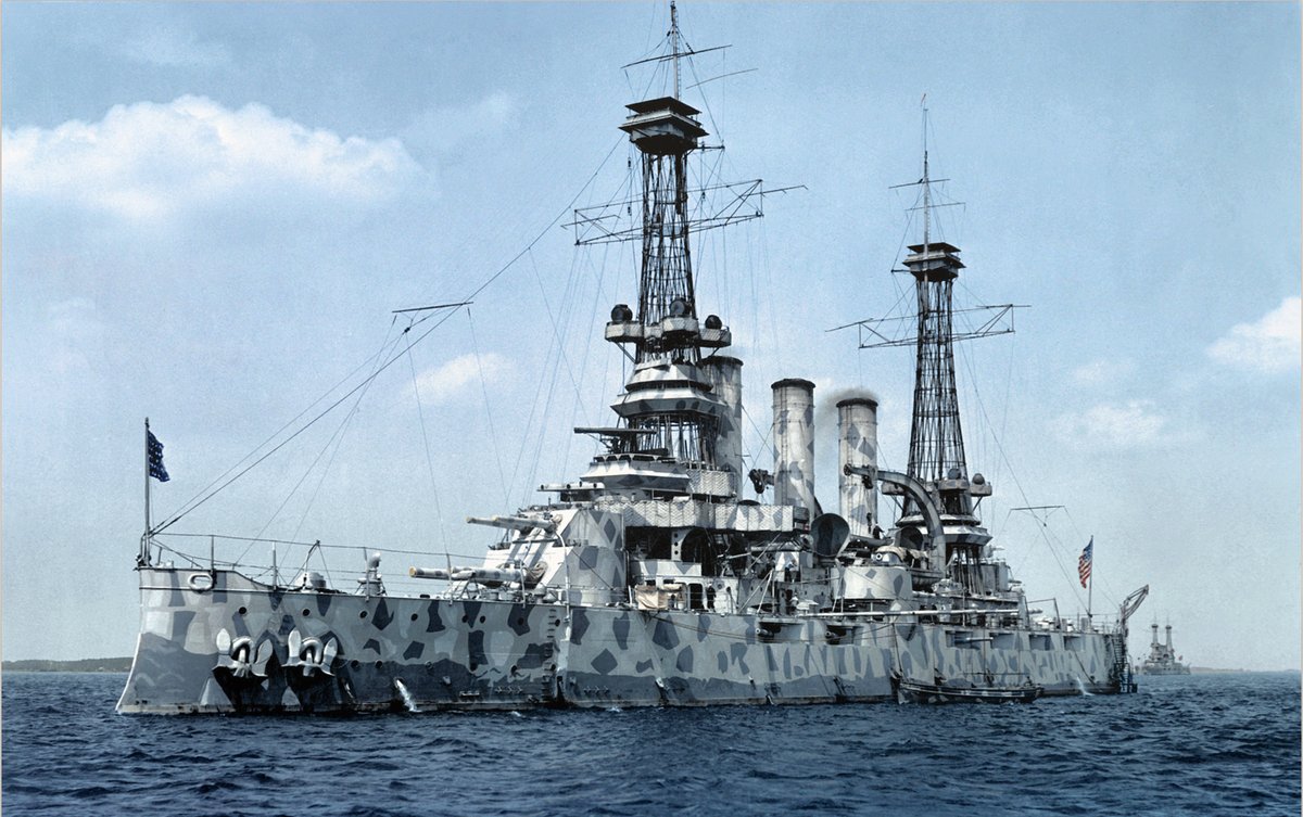 yulenbilbao's tweet photo. USS New Jersey wearing cammo, 1918 https://t.co/km0CvlMtc8