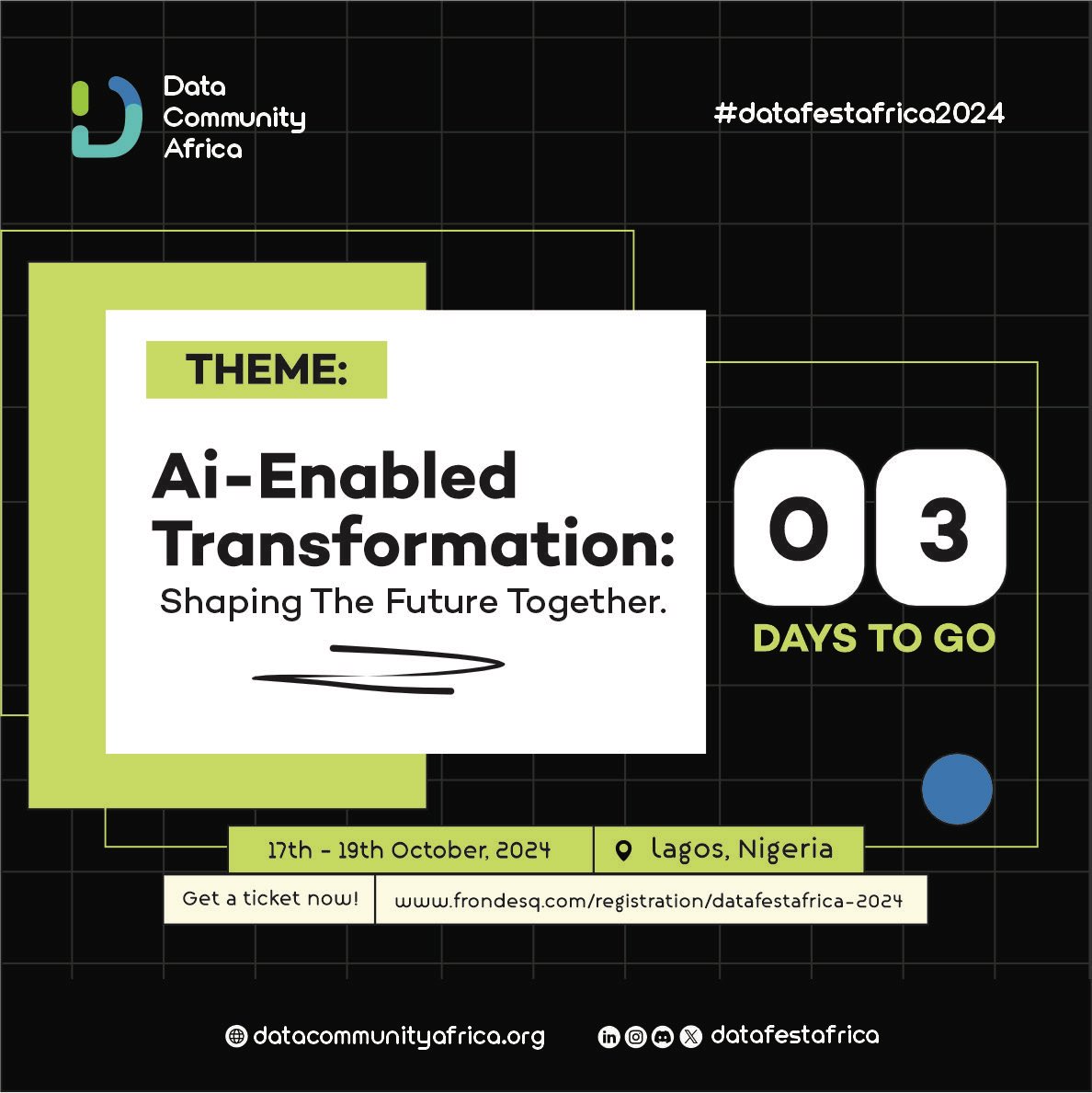 Opiano_1's tweet photo. It's DataFest O'Clock 🚀🧨

Last week was Coalesce and it was really an exciting experience networking with other data folks in the global data space. 

This week is for DataFest and my team is ready to make the experience worthwhile for you all

Looking forward to seeing you all https://t.co/kVgsfdzEzk