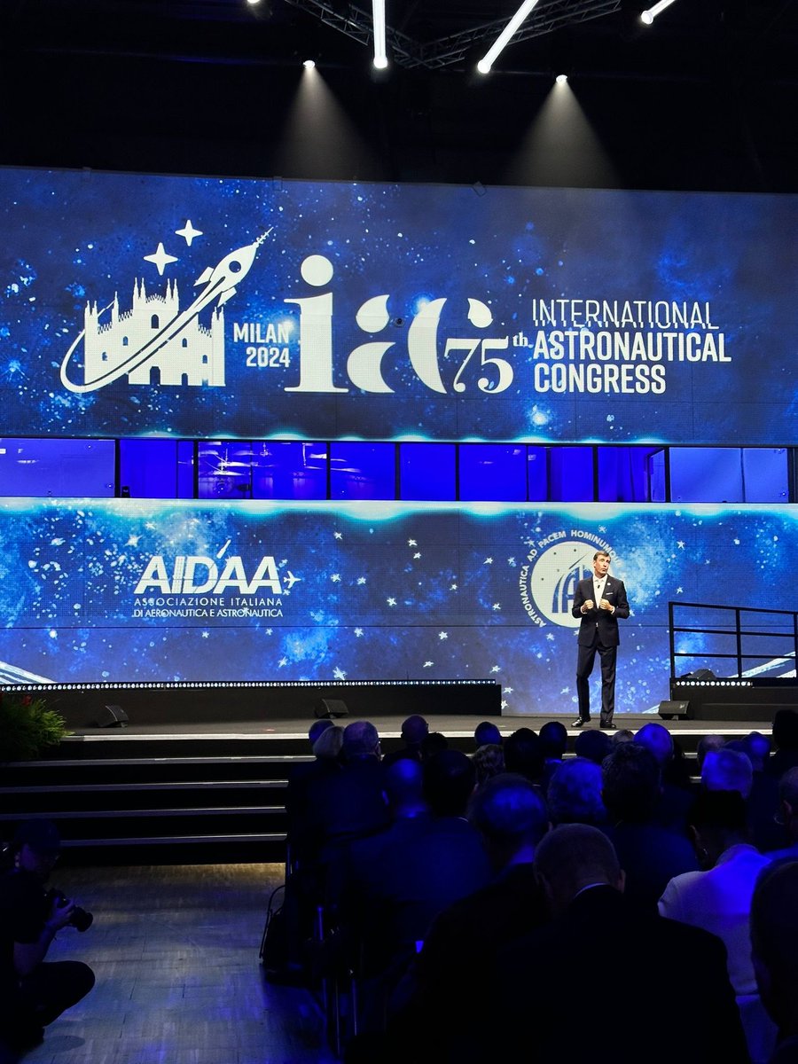 IAF President Clay Mowry inaugurating the 75th IAC and announces that almost 11 000 space professionals from all over the world are here in Milan for this historic event! 🎉🎉🎉#IAC2024