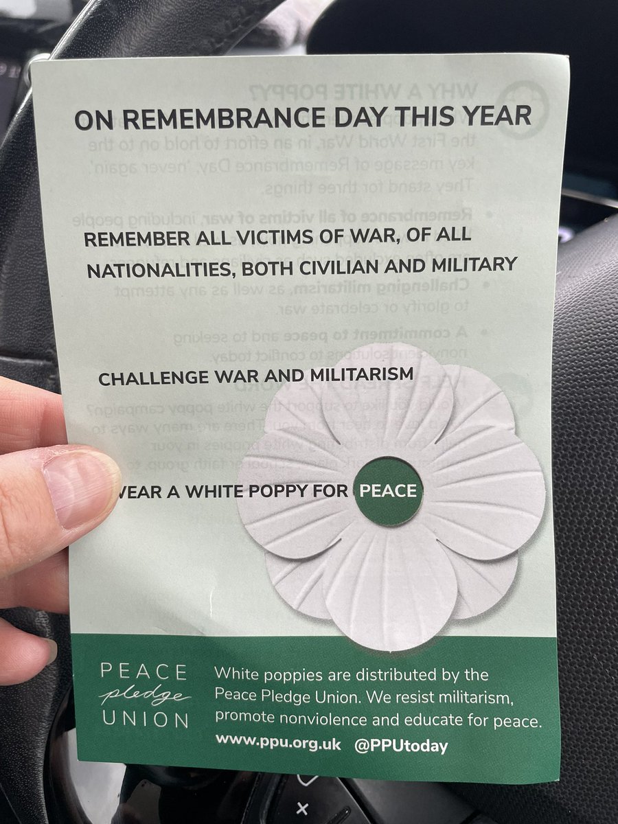 KittyKi31017065's tweet photo. This year I’m wearing a white poppy for peace.
Because the hypocrisy of remembering those killed during a genocide whilst actively funding a current genocide is not lost on me…
https://t.co/IMc6Y32OoE
#FreeGaza
#FreePalestine
#RememberenceDay
#WhitePoppyForPeace https://t.co/UnOLAkRQlb