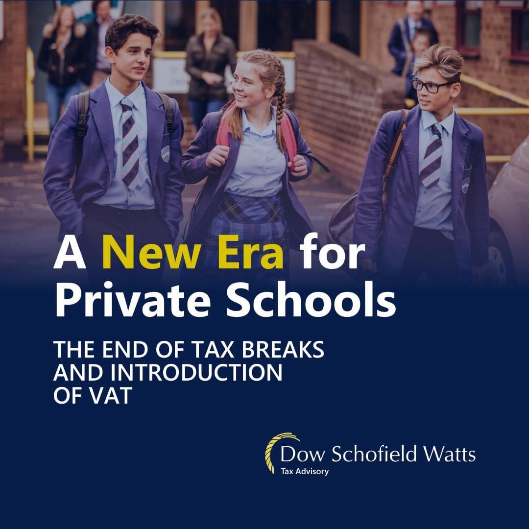 The UK Government has confirmed plans to implement a 20% VAT on tuition and boarding fees at #privateschools, a policy set to commence from the 1st of January, 2025. 

However, there are some exceptions.

You can find out more in our latest blog dswtax.com/a-new-era-for-…