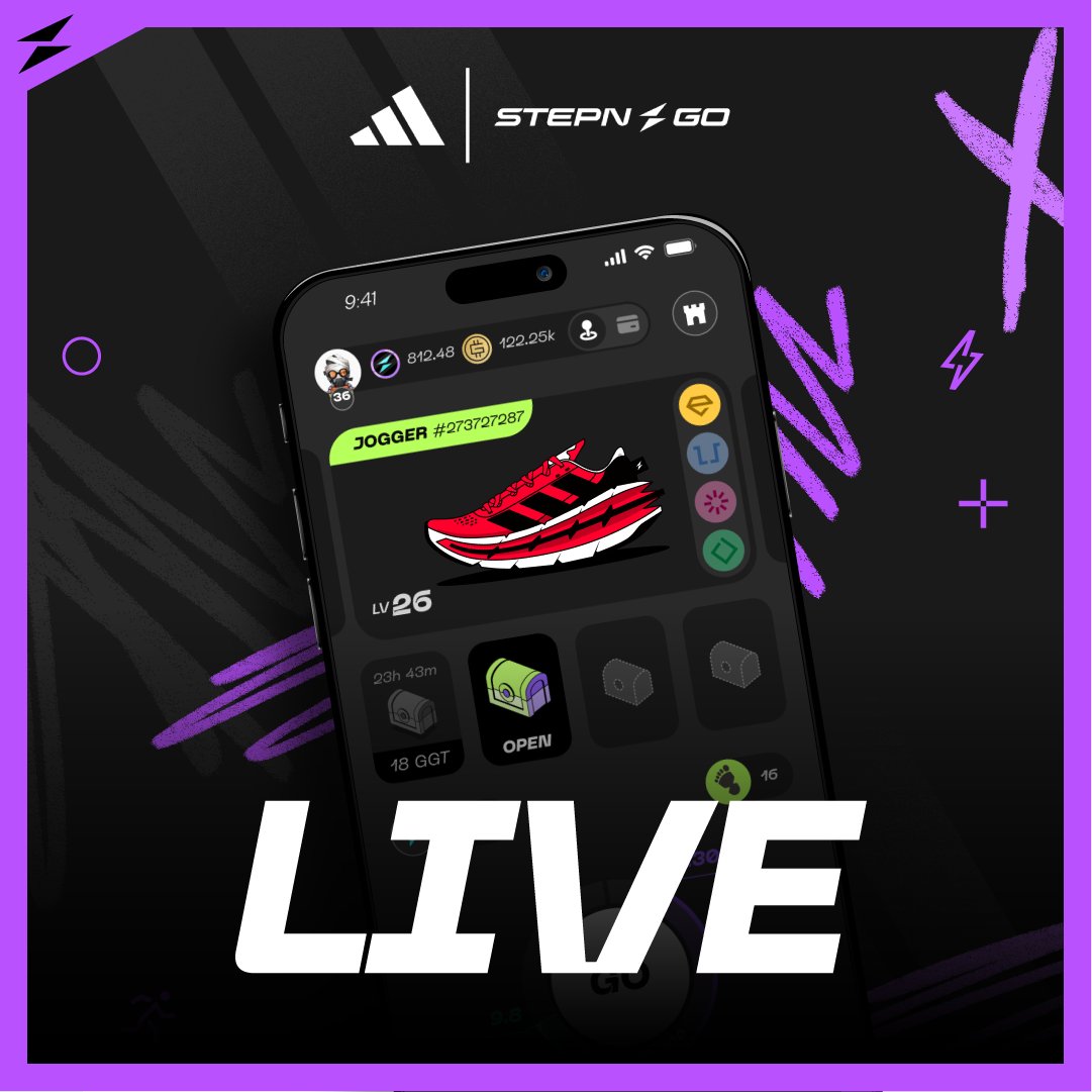 Stepnofficial's tweet image. 🚨 ANNOUNCEMENT 🚨

You can now use your @adidas x STEPN GO Genesis Sneakers in the app! 🎉

Just open your STEPN GO app, activate your wallet, and they’ll be there waiting for you 👀

1️⃣ Go to your wallet menu
2️⃣ Click on "Activate My Wallet"
3️⃣ Activate your adidas Sneaker…
