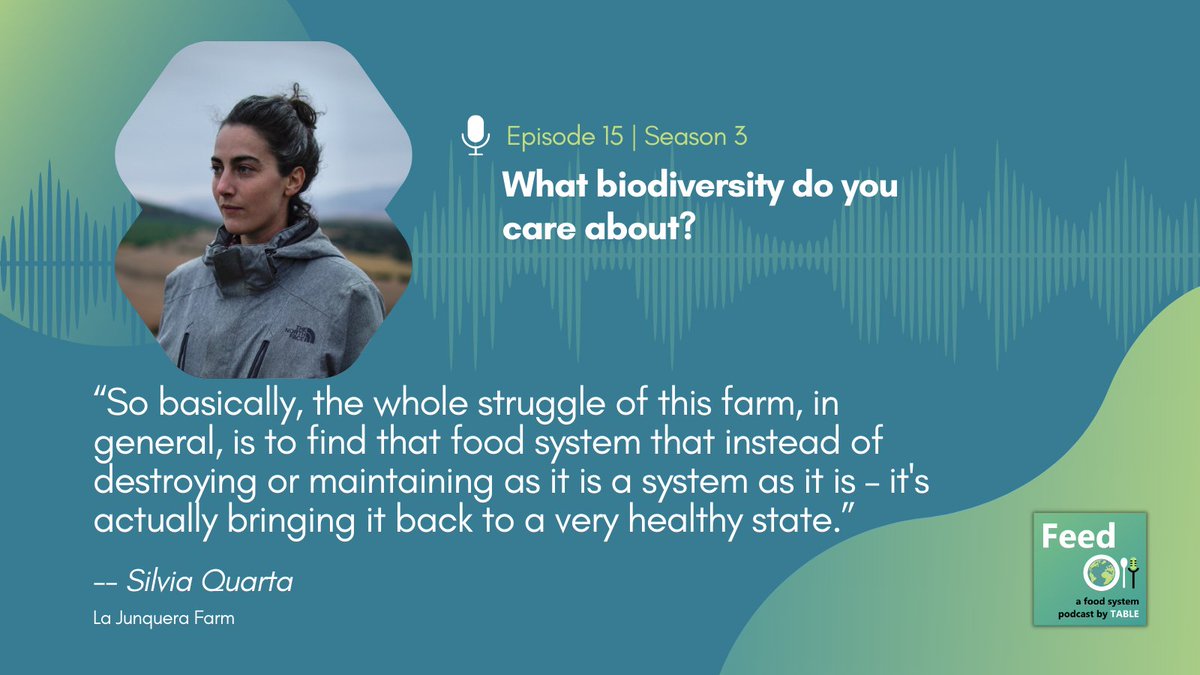 Are food systems allies or enemies in the fight to save biodiversity?

In our latest episode of Feed, several guests including Silvia Quarta weigh in on their perspectives on how producing food &amp; conserving biodiversity can be achieved at the same time.

tabledebates.org/podcast/episod…