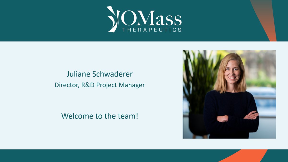 A big welcome to Juliane Schwaderer who joins our team as Director of R&amp;D Project Management. Our team continues to expand as we enter an exciting stage of development.

To learn more about OMass, visit our website: omass.com
#drugdiscovery #immunology #MassSpec
