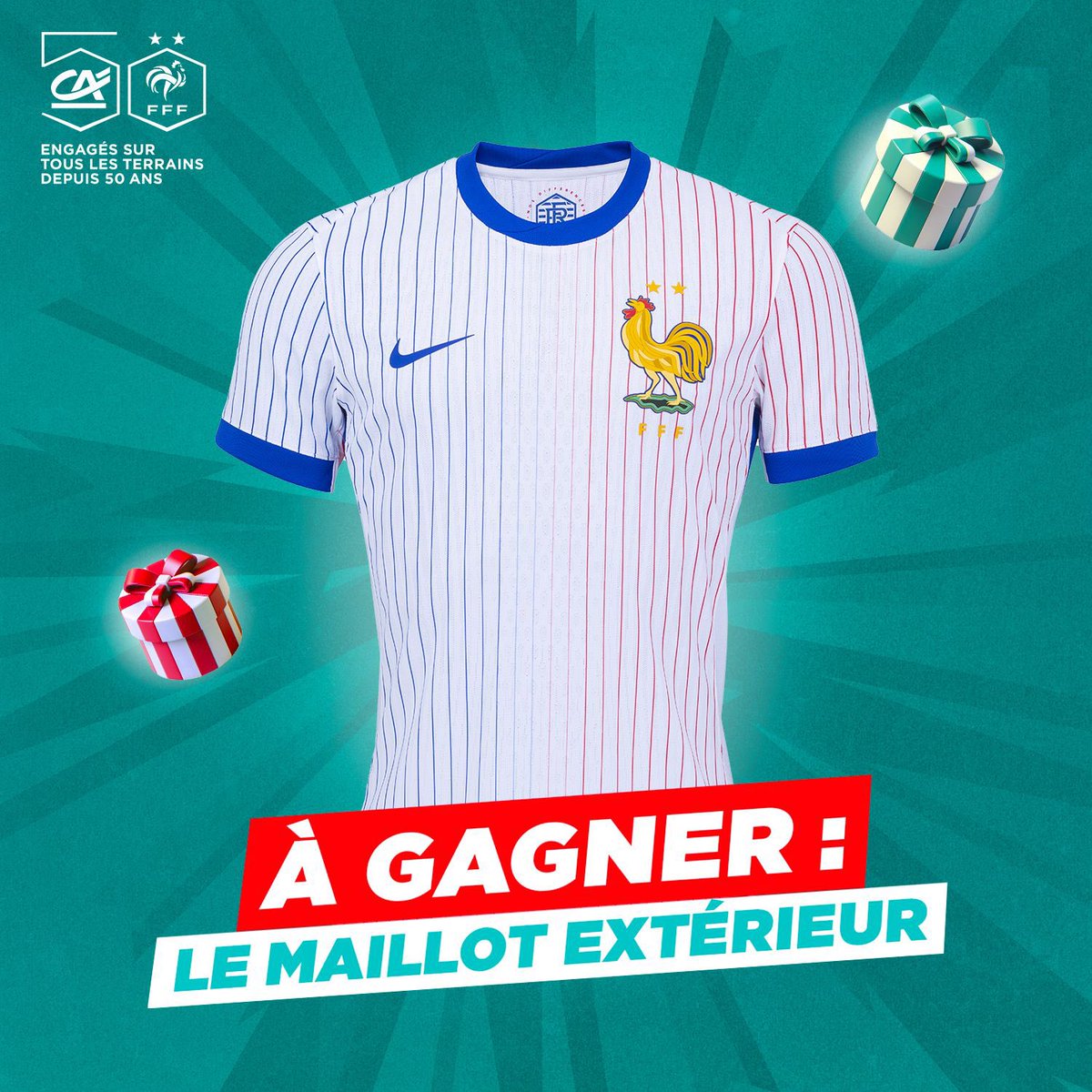 𝗔̀ 𝗚𝗔𝗚𝗡𝗘𝗥 : le maillot de la France ! 🇫🇷🎁

𝘗𝘰𝘶𝘳 𝘫𝘰𝘶𝘦𝘳 :
🔁 𝗥𝗧 + 𝗙𝗢𝗟𝗟𝗢𝗪 <a href="/tousuncotefoot/">OnaTousunCôtéFoot ⚽️</a>
🖊️ Indique ta taille de maillot 𝗲𝗻 𝗰𝗼𝗺𝗺𝗲𝗻𝘁𝗮𝗶𝗿𝗲.

🍀 Tirage au sort le 16 octobre.