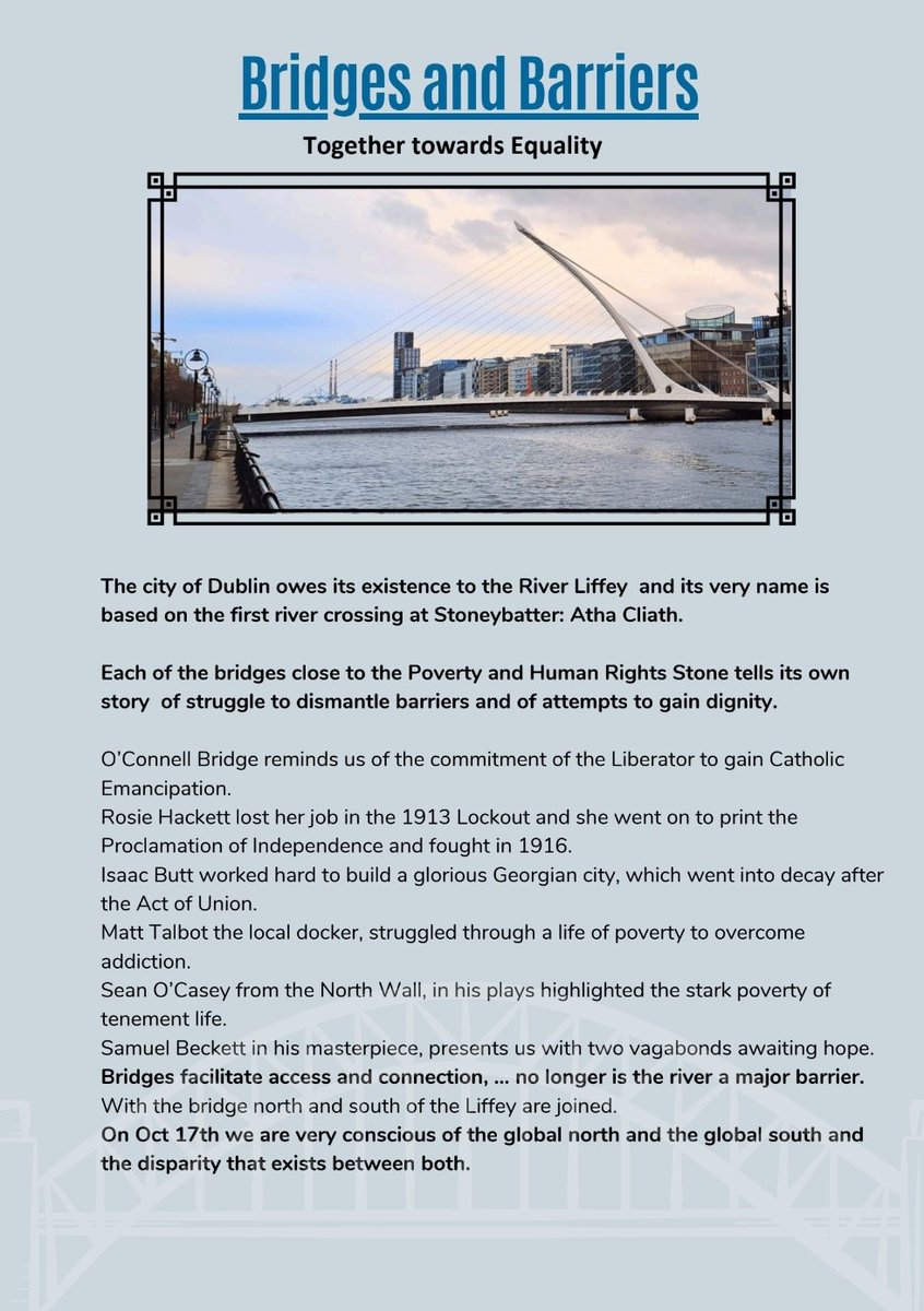 The Irish 17th October Committee is proud to share this year's #17octIRL national booklet; including details of 17 October events around Ireland, the Dublin event at the Poverty stone, the President’s message, the theme &amp; concept note &amp; more;
#EndPoverty
17october.ie/17-october-202…