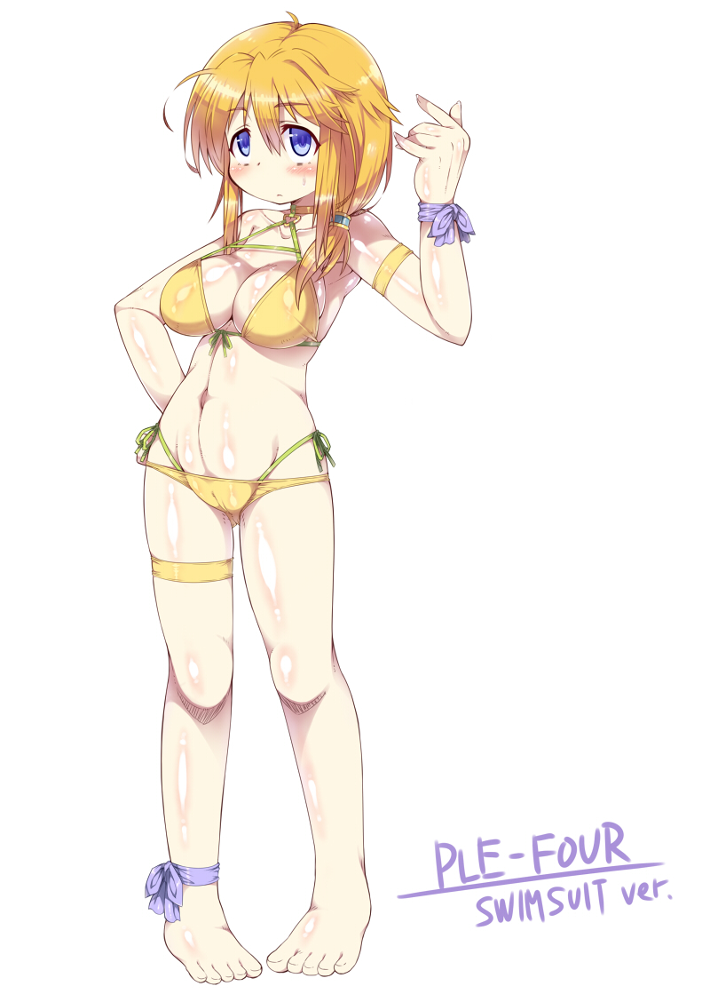 ガチャMさんの小説「プルフォウ・ストーリー0092」の主人公、プルフォウの水着設定的な絵です!
それにしても企画立ち上げ時からみると全然絵が違いますね…主に胸周りが… 
