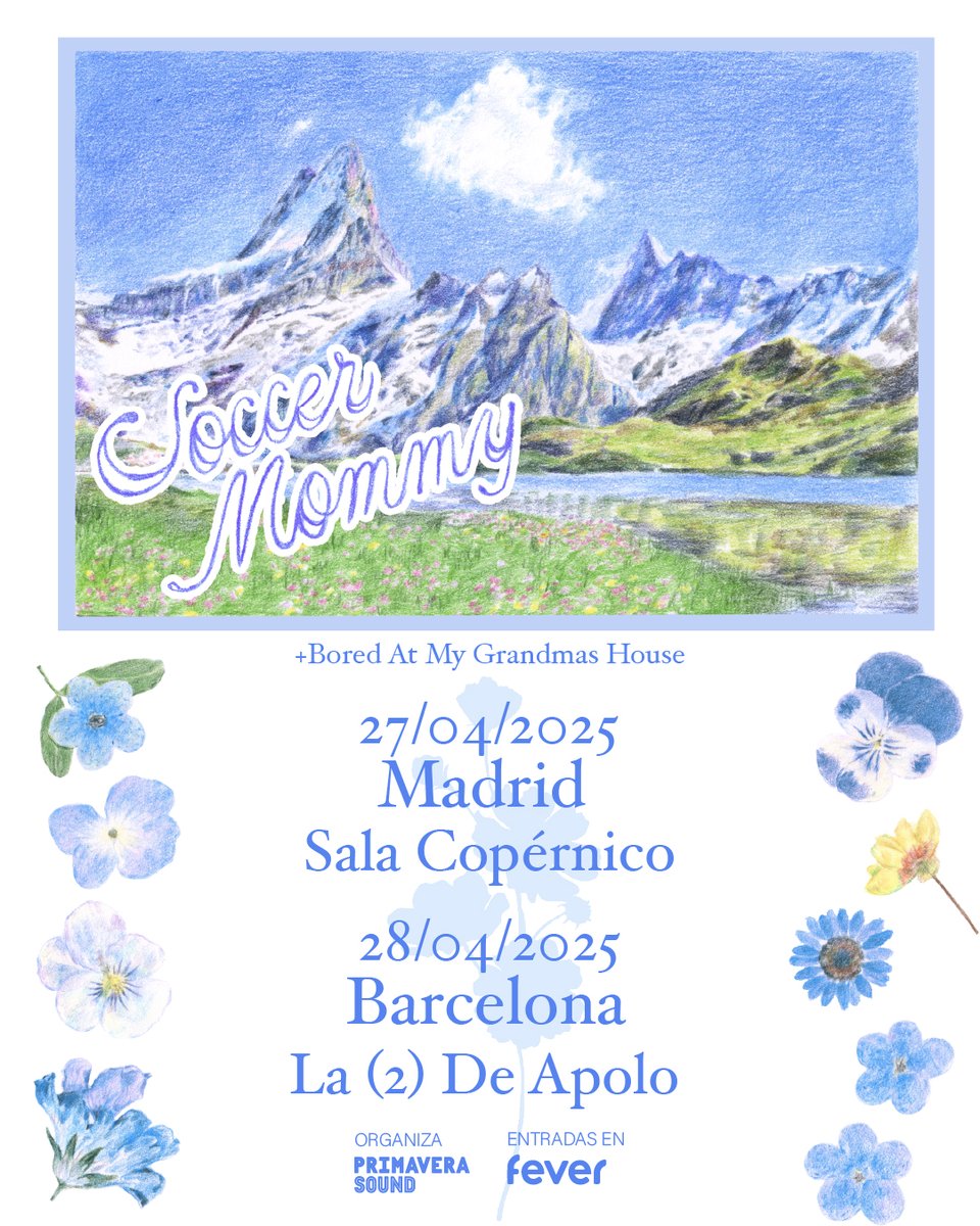🌻 Bored At My Grandmas House, proyecto musical de la británica Amber Strawbridge, será la telonera de Soccer Mommy en sus conciertos en Madrid y Barcelona 🌻

27/04/2025 | MADRID | COPÉRNICO
28/04/2025 | BARCELONA | LA (2) DE APOLO

🎟️ Consigue tu entrada: