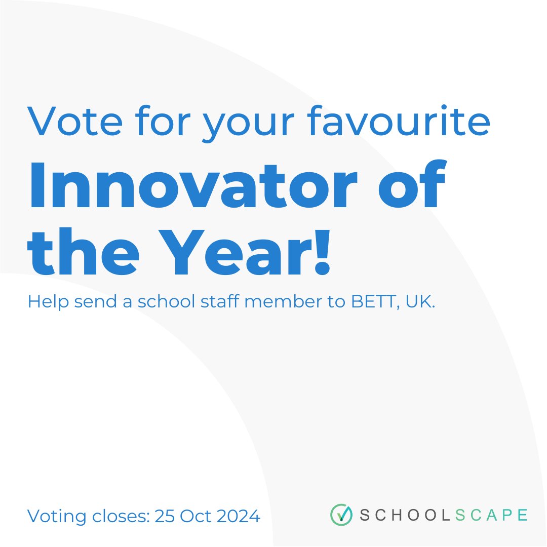 The Innovator of the Year Competition is in full swing, and voting is officially open!

The winner will attend BETT in the UK, the world’s premier event for education technology. Don’t miss this chance to support the next big idea in edtech👉 zurl.co/fphi