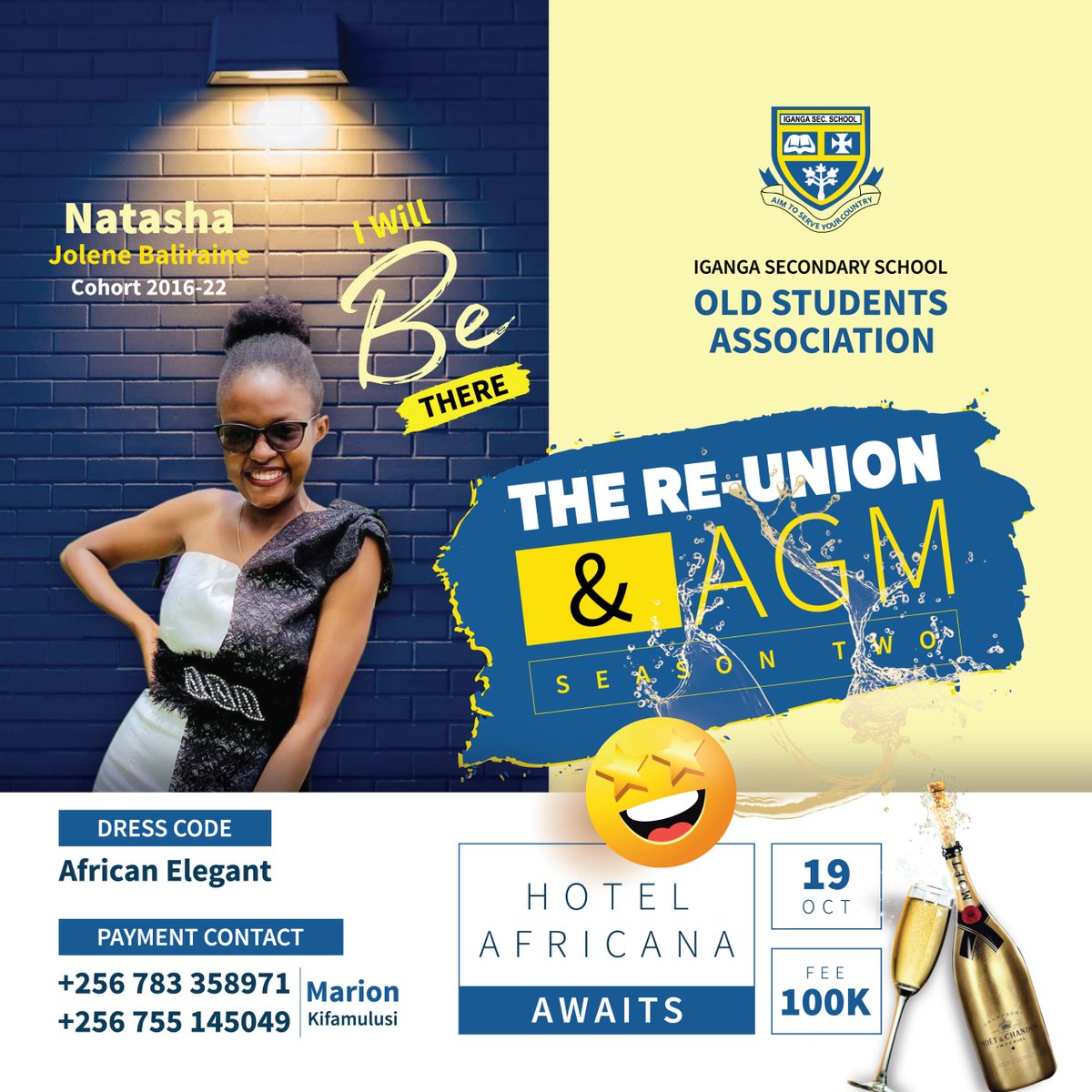 igassosa's tweet photo. Natasha Jolene Baliraine is ready to bring the vibe to the #IgassosaReunion. 💃🏾 Are you? Let’s light up Hotel Africana on October 19th with laughter, memories, and elegance. 🥂 Get your ticket and let’s make it a night to remember! #TogetherWeThrive #AGM2024 https://t.co/uvoFhN3Mhe