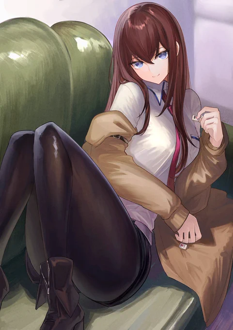 『ぬるぽ... ガッ!』『麻雀一番街』×『STEINS;GATE』コラボ記念に、牧瀬氏を描かせていただきました!コラボめでたい!!#一番街シュタゲコラボ #麻雀一番街 #シュタゲ 