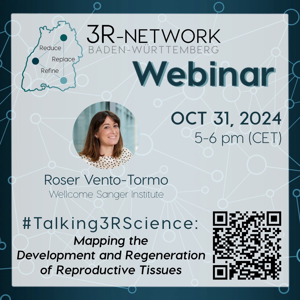 3RCenter's tweet image. 📣 Don’t miss our next #Talking3RScience Webinar on Oct 31, 5-6pm CET! Join Roser Vento Tormo @roserventotormo from @sangerinstitute as she dives into #ReproductiveTissues using #SystemsBiology, #SingleCell, #Transcriptomics &amp;amp; more! 
Register for free at: bit.ly/Talking3R-Octo…
