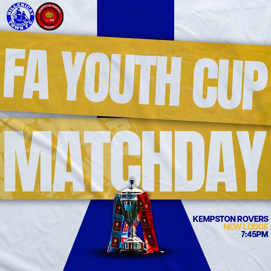 Billericay Town FC (@btfc) on Twitter photo Tonight at New Lodge! A place in the First Round of the FA Youth Cup on the line 🏆
🆚 Kempston Rovers
🏟️ New Lodge
⌚️ 7:45pm
🎟️ Pay on the day
#BTFC | 🤝 <a href="/BEW_ELECTRICAL/">BEW ELECTRICAL</a> Tonight at New Lodge! A place in the First Round of the FA Youth Cup on the line 🏆
🆚 Kempston Rovers
🏟️ New Lodge
⌚️ 7:45pm
🎟️ Pay on the day
#BTFC | 🤝 <a href="/BEW_ELECTRICAL/">BEW ELECTRICAL</a>