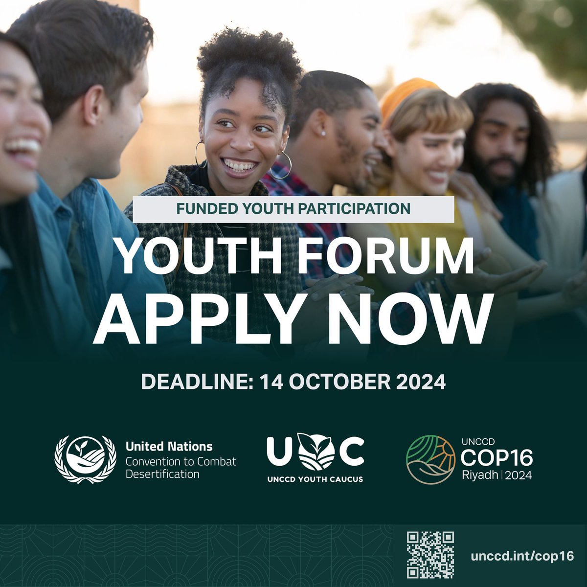 🌍 LAST CALL for Funded Youth Delegates! 🌍

💼 Are you a passionate youth advocate working on land restoration, climate action, or drought resilience? This is your moment to make your voice heard on the global stage. Apply now to be part of a diverse delegation of young leaders