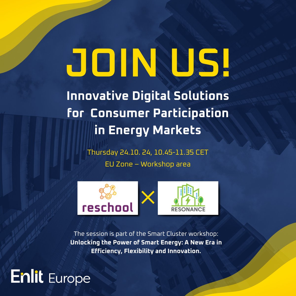Reschool Project (@reschoolenergy) on Twitter photo ENLIT is just around the corner and we're happy to be part of it!
Join us and our partners from #SmartEnergyCluster on 24.10. for our joint workshop.
Learn more here: smartenergycluster.eu/news/details/u…
<a href="/Enlit_Europe/">Enlit Europe</a> ENLIT is just around the corner and we're happy to be part of it!
Join us and our partners from #SmartEnergyCluster on 24.10. for our joint workshop.
Learn more here: smartenergycluster.eu/news/details/u…
<a href="/Enlit_Europe/">Enlit Europe</a>