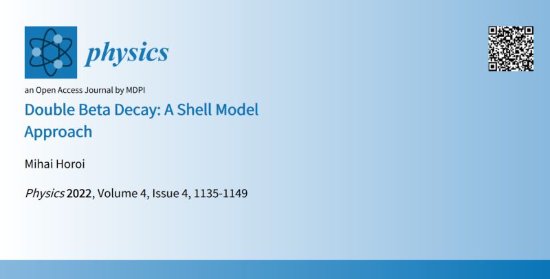 Physics_MDPI's tweet image. Double Beta Decay: A Shell Model Approach | Review by Mihai Horoi
lnkd.in/gfq4sBVc
@CMUniversity @MDPIOpenAccess 
#nuclear
#shellmodel
#neutrino
#physics