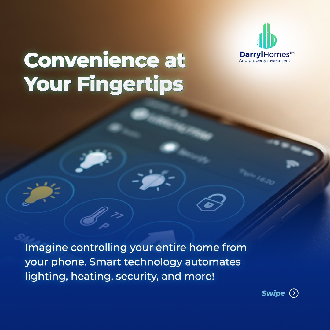 darrylhomesltd's tweet photo. Smart homes aren’t just a trend—they’re the future of innovation, revolutionizing how we live, connect, and save time and energy. 
#darrylhomes #lifestyledevelopers #lekkiajahikoyi #smarthomes #lessenergylesscost #innovation https://t.co/tfZV7cC76p