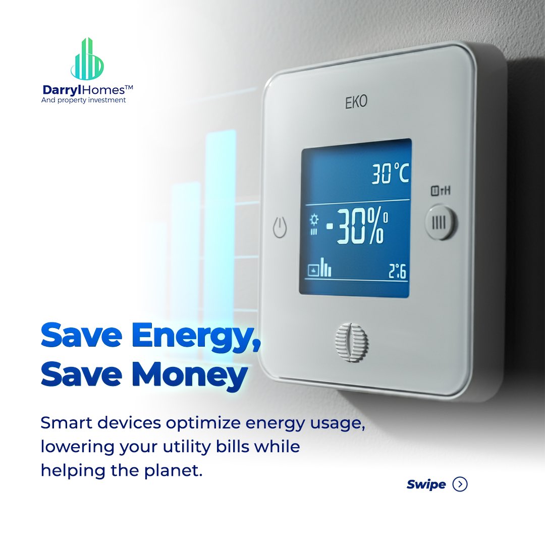 darrylhomesltd's tweet photo. Smart homes aren’t just a trend—they’re the future of innovation, revolutionizing how we live, connect, and save time and energy. 
#darrylhomes #lifestyledevelopers #lekkiajahikoyi #smarthomes #lessenergylesscost #innovation https://t.co/tfZV7cC76p