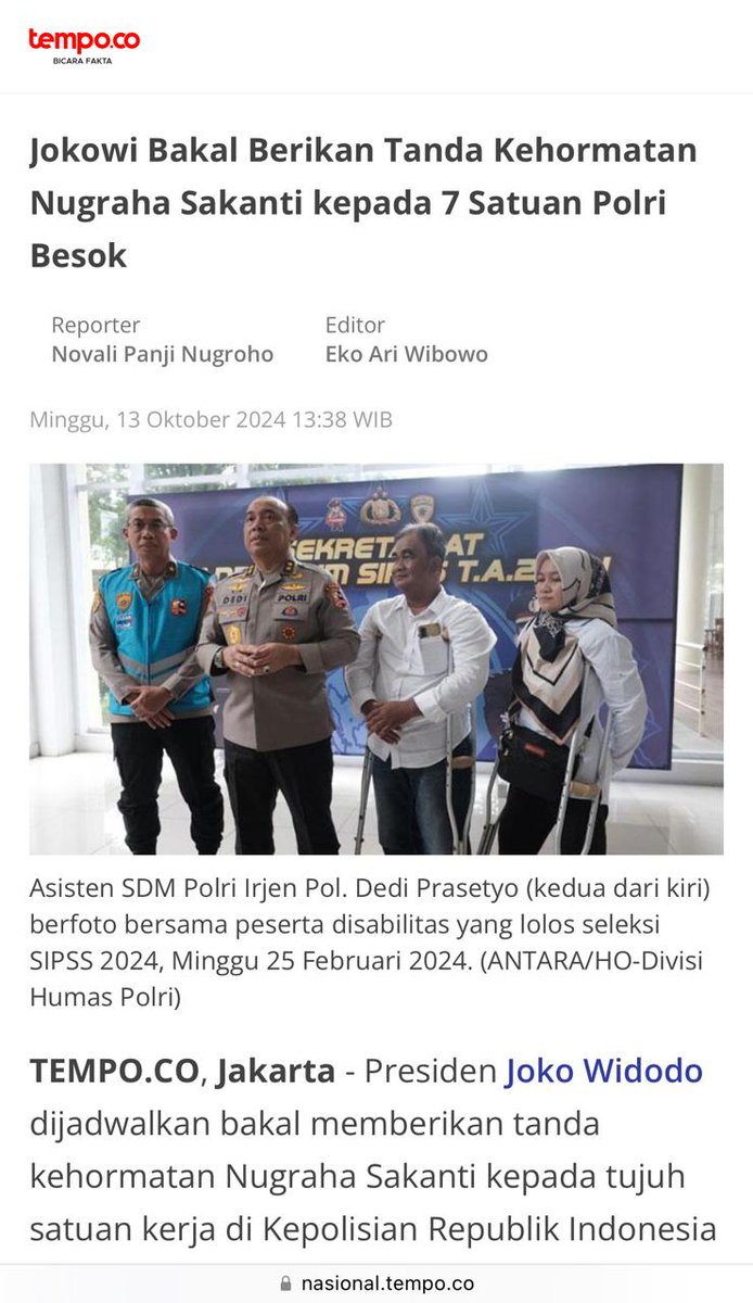 Memang keren kinerja pak Jokowi selama ini sehingga disematkan tanda kehormatan untuk beliau #LokaPrajaSamrakshana
Estafet Keberhasilan Kepemimpinan