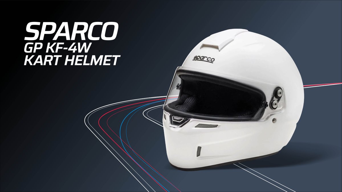 GPRracewear's tweet photo. The Sparco GP KF-4W Kart Helmet offers top protection and a sleek design for karting enthusiasts. Available in white, sizes XS-L.

Buy now: https://t.co/cru4suF6R2 🛒 

#Karting #Sparco #Racing https://t.co/UtfofKAPiw