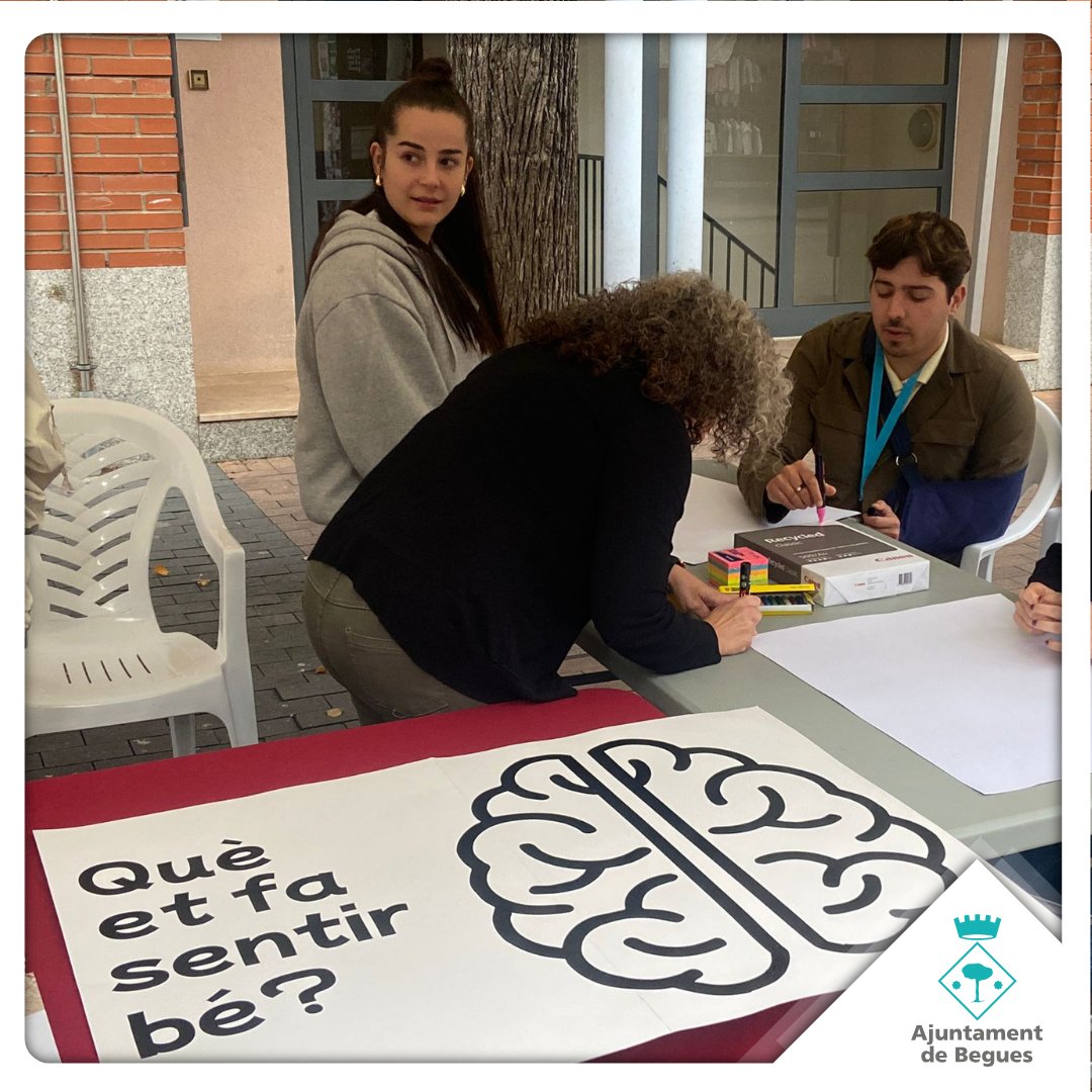 ajbegues's tweet photo. 🧠 Amb motiu del Dia mundial de la salut mental, aquest matí trobaràs al passeig de l'Església una parada informativa del CAP Pou Torre sobre els recursos disponibles a #Begues per tractar el benestar emocional 💆 https://t.co/ZMzcwCxBGo