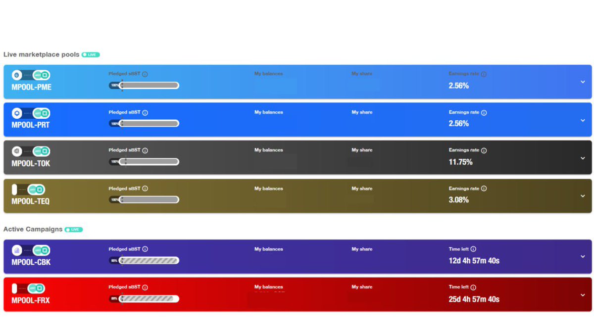 CryptoProject6's tweet photo. BlockSquare marketplace pools are looking great!!!

Two active  launchpad campaigns are still open, but not for long:

FractioneX is at 89 % !!! This is your last chance as well to take advantage of the BSPT (property token) airdrop they offered for early supporters. (T&Cs apply.)
MPOOL-FRX
https://t.co/sOxCNVyGXT

And then there is Careblok with 95 %. Would be great to see properties for the healthcare sector in the US on Blocksquare's protocol!!
MPOOL-CBK
https://t.co/o4tXTp25GJ

How to participate_
1. Stake your BST in https://t.co/IPaJE6MT0G governance main pool to receive sBST
2. Stake your sBST in Governance marketplace pool to support your project of choice.