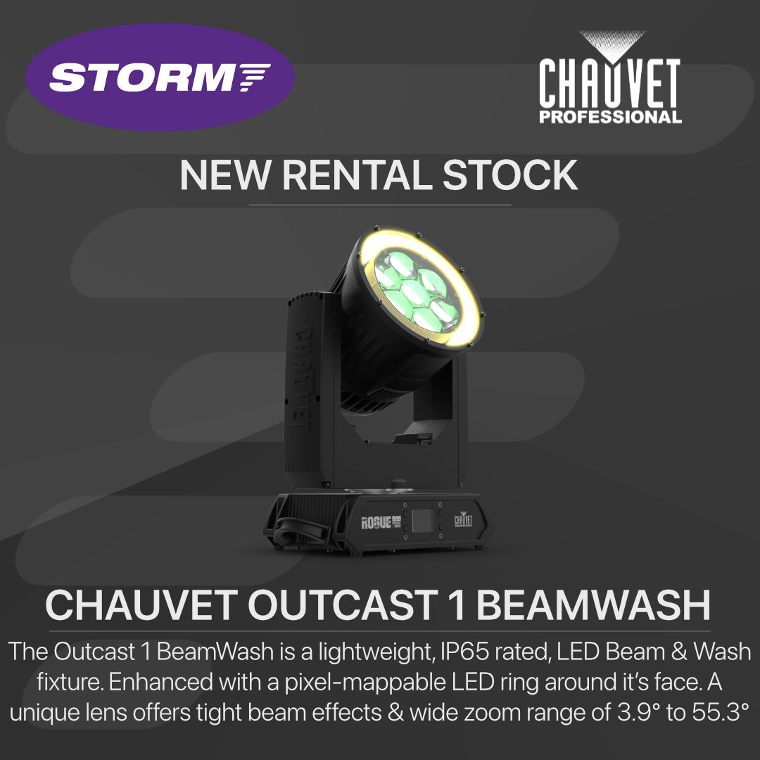 #MovingLightMonday @chuavetpro Rogue Outcast 1 BeamWash is now available!

For more details or to request a quote, browse in our app or visit: stlx.uk/outcast1beamwa…

#chauvet #chauvetlighting #chauvetprofessional #lighting #ledlighting #movinglights #newgear #lightingrental