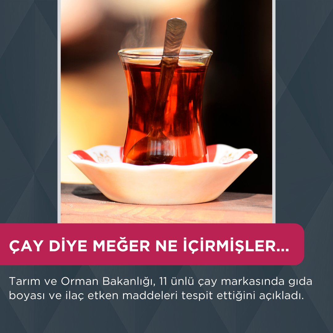 İşte bakanlığın ifşa ettiği ünlü çay markaları;
buff.ly/3U9oYPh