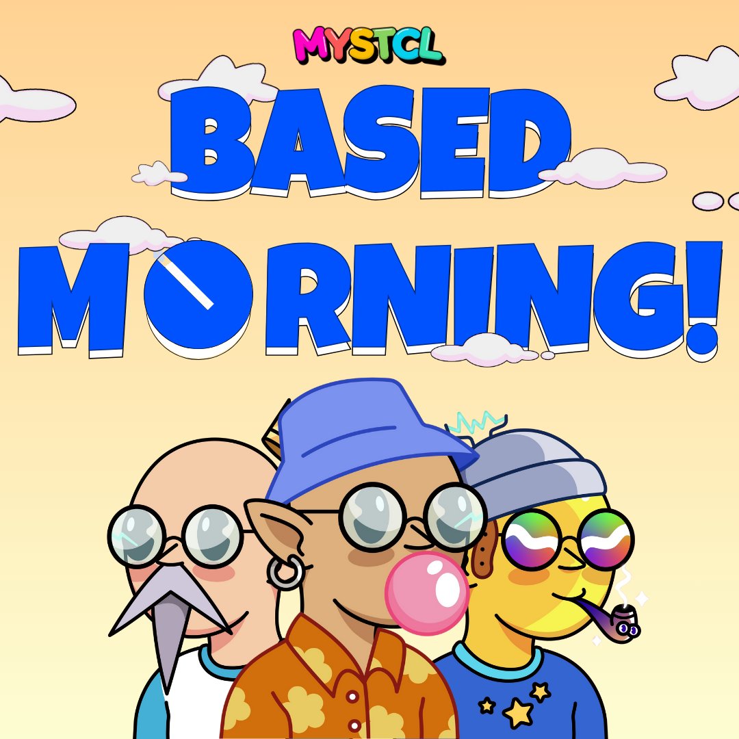 WeMYSTCL's tweet photo. GM onchain buddies! 🌈🔵

Let’s turn this Monday into the perfect start for a successful and rewarding week! 🌟 https://t.co/OYPr4GPHPM