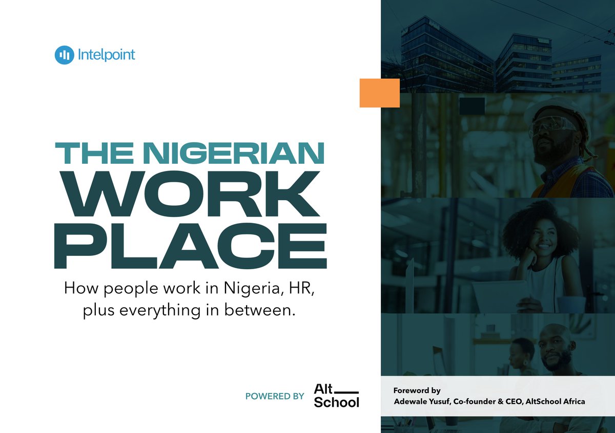 Intelpoint (@theintelpoint) on Twitter photo 📢 New Report: The Nigerian Workplace Report.
Powered by <a href="/AltSchoolAfrica/">AltSchool Africa</a>, the report x-rays how people in Nigeria work from the perspectives of the employees and human resources professionals, and many other things. Get the report here workplace2024.intelpoint.co 📢 New Report: The Nigerian Workplace Report.
Powered by <a href="/AltSchoolAfrica/">AltSchool Africa</a>, the report x-rays how people in Nigeria work from the perspectives of the employees and human resources professionals, and many other things. Get the report here workplace2024.intelpoint.co