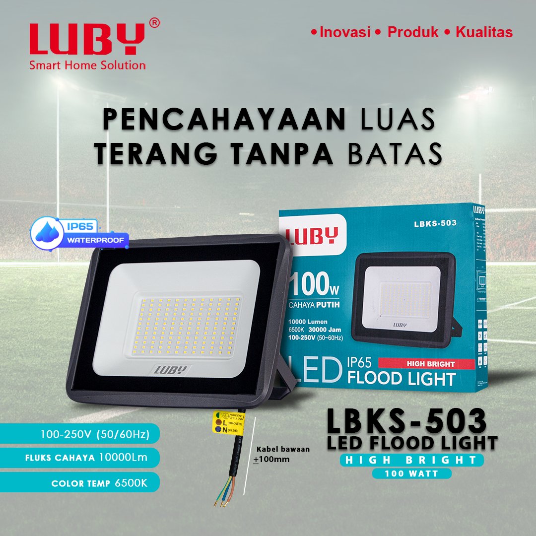 luby_lighting's tweet photo. Halo Sobat Luby,

Yuk simak spesifikasi dari LED Floodlight Luby tipe LBKS-503 100Watt🤩✨

Voltase : 100-250V (50/60Hz)
Power Faktor : >0.5
Fluks Cahaya : 10000Lm
Umur Lampu : 30.000 Jam
Color Temp : 6500K
CRI : >85
Ukuran PxLxT : 246,4mm x 36mm x 189,4mm https://t.co/VQU49pPeeQ