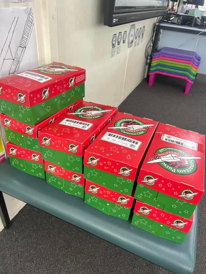 Operation Christmas Child Boxes. CPS giving back. Thanks to all of our families for the donations to support children in need. #bythebays <a href="/NSWEducation/">NSW Dept of Education</a> <a href="/caringbah_p/">Caringbah PS</a>  <a href="/PEFOZ/">Public Ed Foundation</a>