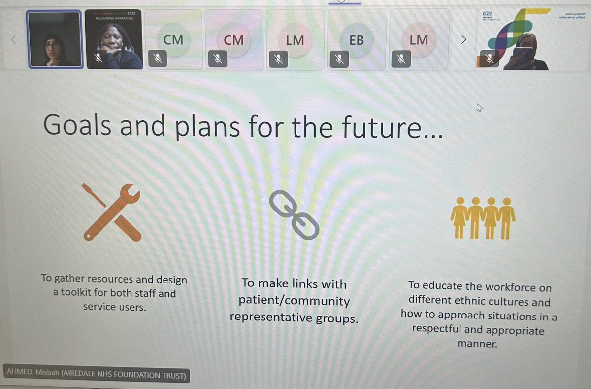 Really proud of our ⁦<a href="/Airedaleahps/">Airedale AHPs 💙</a>⁩ own <a href="/misbah_Ahmed1/">Misbah Ahmed</a> on sharing the work on the ⁦<a href="/WYpartnership/">West Yorkshire Health and Care Partnership</a>⁩ fellowship on #EDI&amp;B . #

Misbah has been one of the key ambassadors on improving our EDI journey here ⁦<a href="/AiredaleNHSFT/">Airedale Hospital</a>⁩
