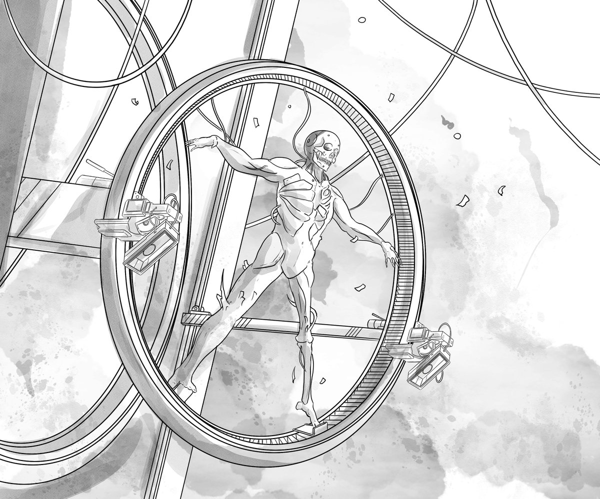 Reanimation in progress.

#comics #Reanimator #ink #watercolour #horror