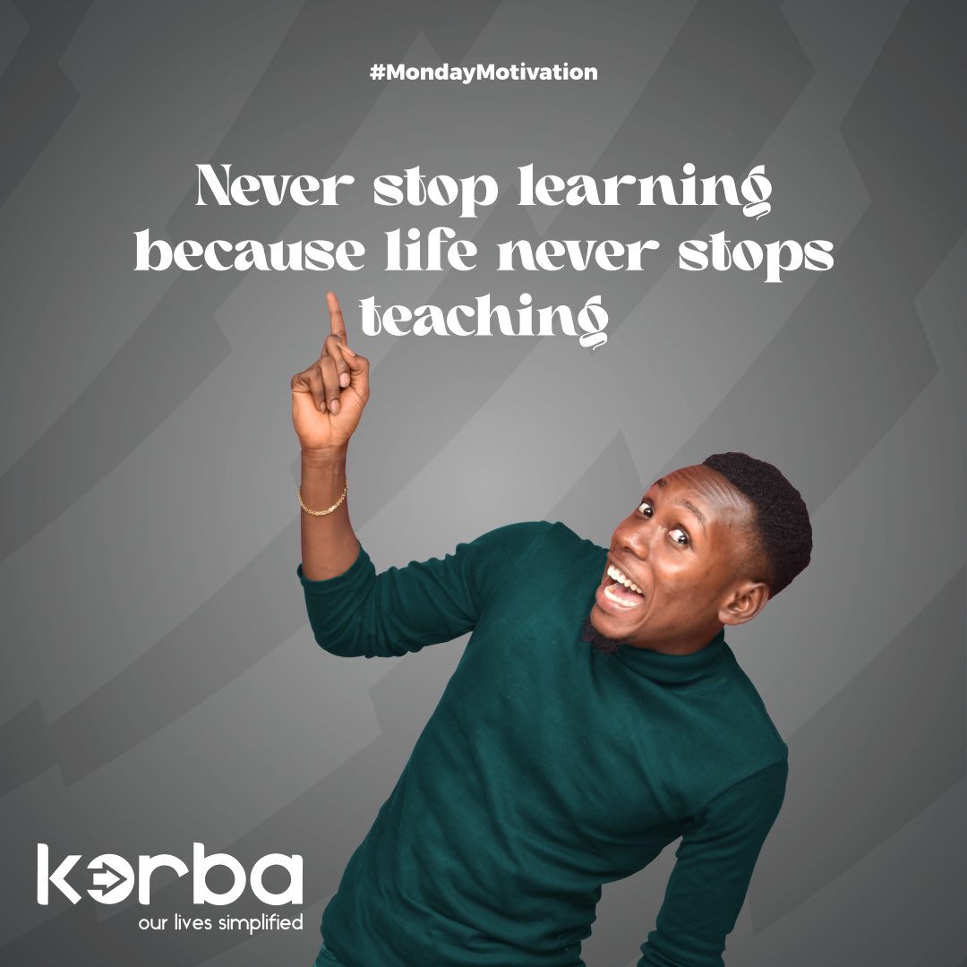 Korba365's tweet photo. LEARN, GROW, REPEAT!
Life's lessons are endless. Stay curious, keep learning, and unlock your potential. 

Learning doesn’t end with a diploma or a degree; it’s a lifelong journey.

Invest in yourself today!

#korba365 #MondayMotivation 
#PersonalGrowth https://t.co/5aZjUJIIR2