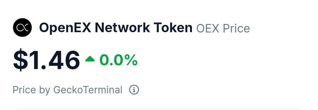 🌰 OpenEx OEX Un-Officially Prices 1.46$ On Coingecko

Are you satisfied with this price ?

Everyone mouth shut down now.