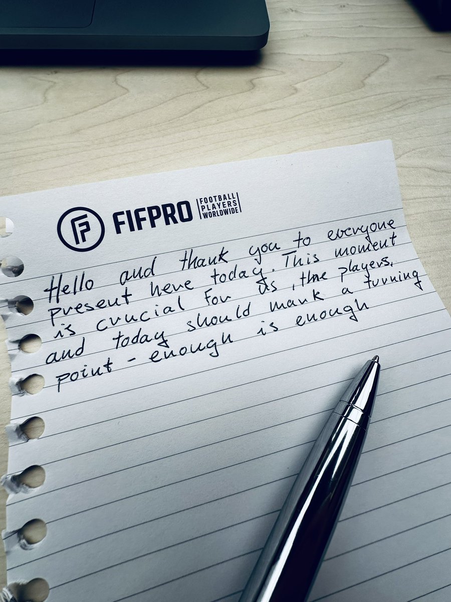 Representing the players on an important day. <a href="/FIFPRO/">FIFPRO</a> 
#workload