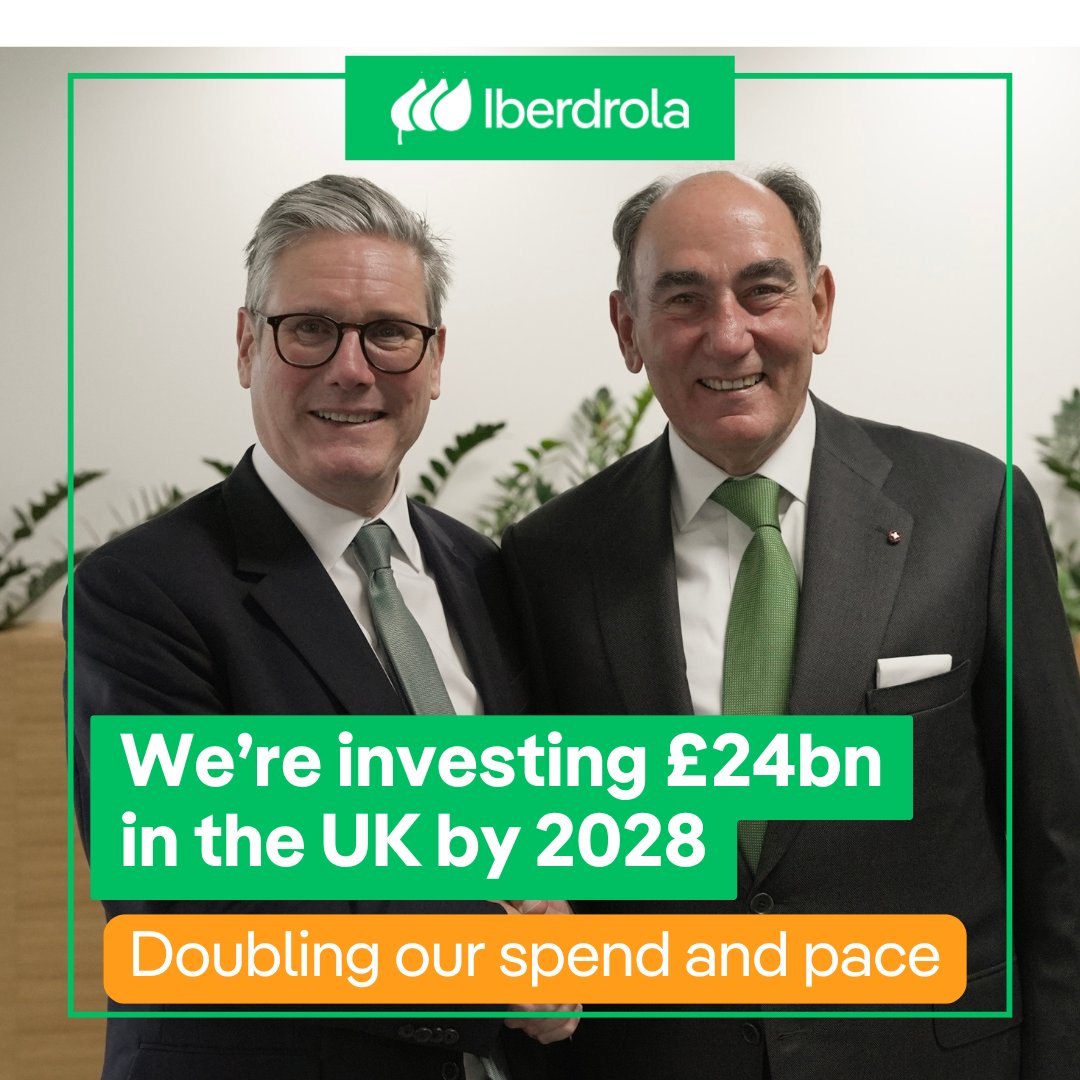 Investing in a greener, better future, quicker🌿🔜 We're doubling our investment in the UK, to take us to £24bn by 2028🇬🇧

Now, a new horizon of growth is opening up, with major projects such as the integration of Electricity North West (ENW) and the construction of new