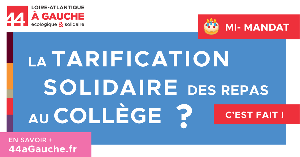 44aGauche's tweet image. #DirectLA
#MiMandat
✅ La tarification solidaire des repas au collège, c&apos;est fait !
Une restauration de qualité, avec un repas dès 1 €, c&apos;est un gage de réussite scolaire pour les élèves, quel que soit le revenu de leurs parents. C’est pour nous un marqueur de justice sociale !
