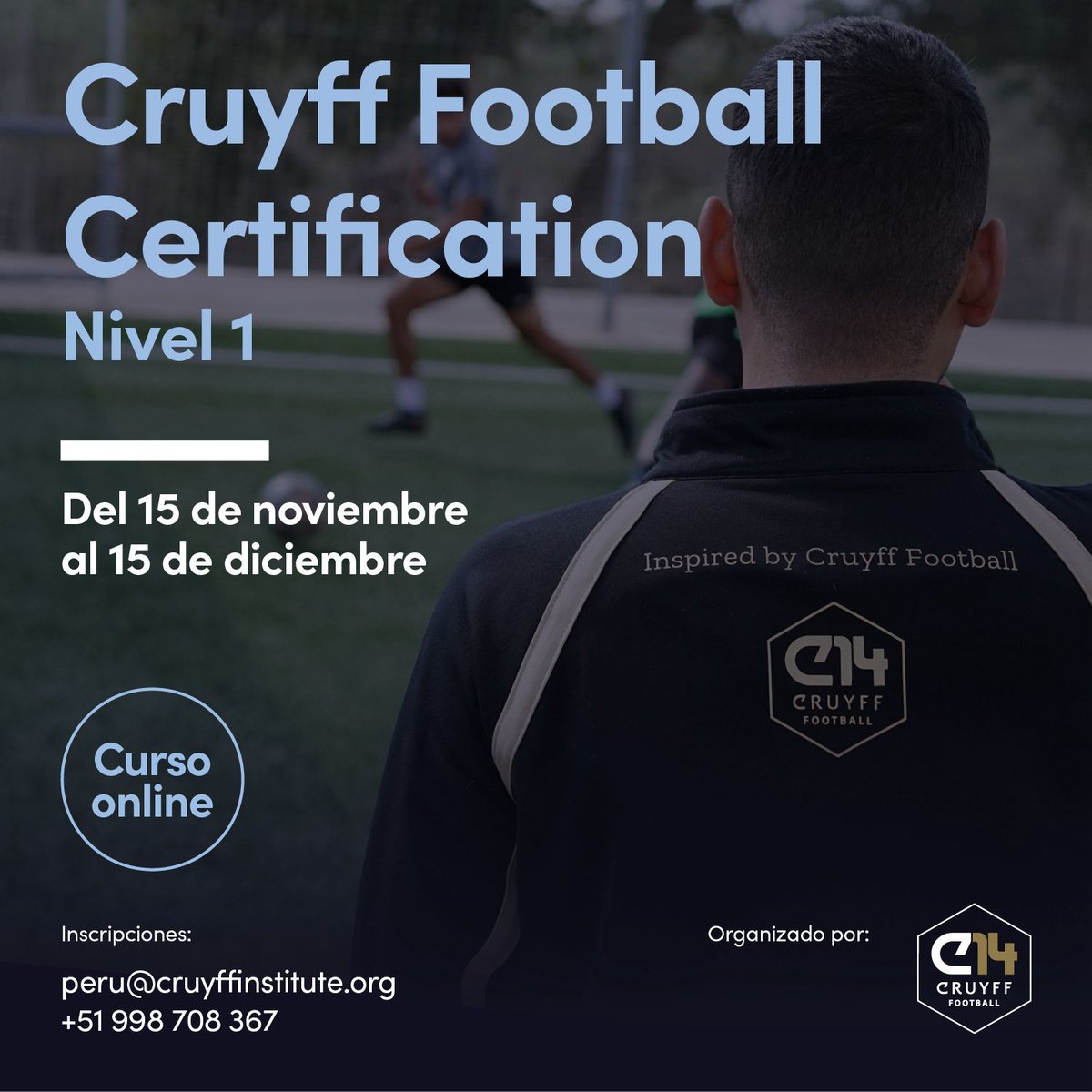 Cruyff_Inst_PE's tweet photo. Quieres conocer la metodología de entrenamiento de Johan Cruyff?
Quieres aprender sobre las 3 P´s del modelo: Posesión, Posición y Presión?

Te esperamos desde el 15 de noviembre en el primer curso de metodología nivel 1 de Johan Cruyff.

Precio: S/. 750 aprox (180 euros) https://t.co/5jbHefK3P9